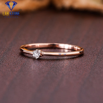 0.05 TDW Round Cut Diamond Women’s Solitaire Ring