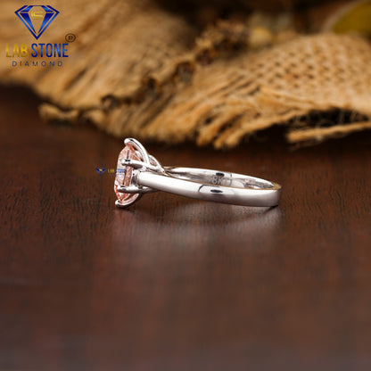 1.90 TDW Fancy Pink Round Diamond Women’s Solitaire Diamond Ring