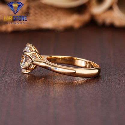 3.00 TDW Portuguese Cut Women’s Solitaire Diamond Ring