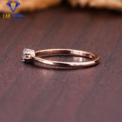 0.08 TDW Round Cut Women’s Solitaire Diamond Ring