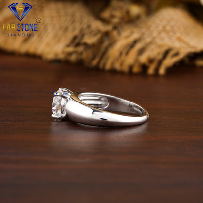 1.62 TDW Round Cut Women’s Solitaire Diamond Ring