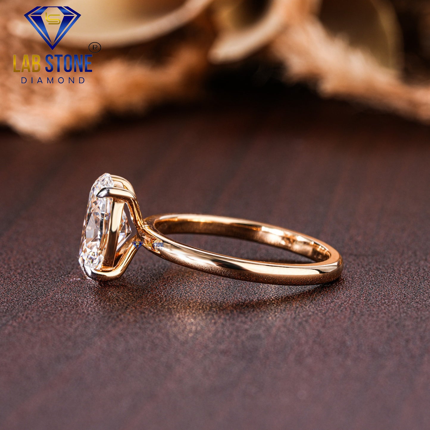 1.90 TDW Oval Cut Women’s Solitaire Diamond Ring