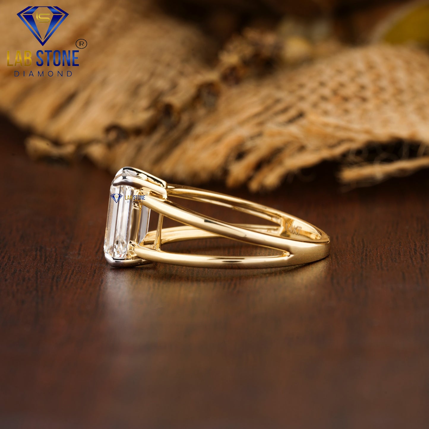 3.00 TDW Emerald Cut Women’s Solitaire Diamond Ring