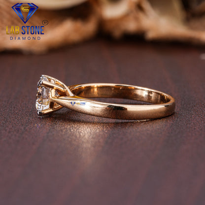 1.42 TDW Round Cut Women’s Solitaire Diamond Ring