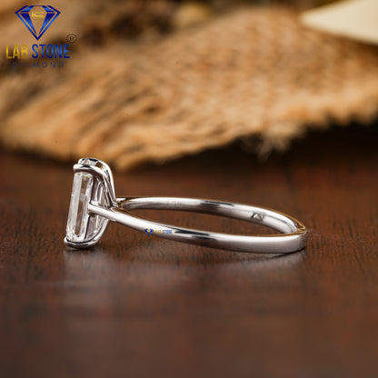 1.46 TDW Emerald Cut Women's Solitaire Diamond Ring