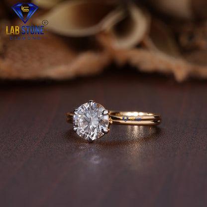 1.98 TDW Round Cut Diamond Women’s Solitaire Ring