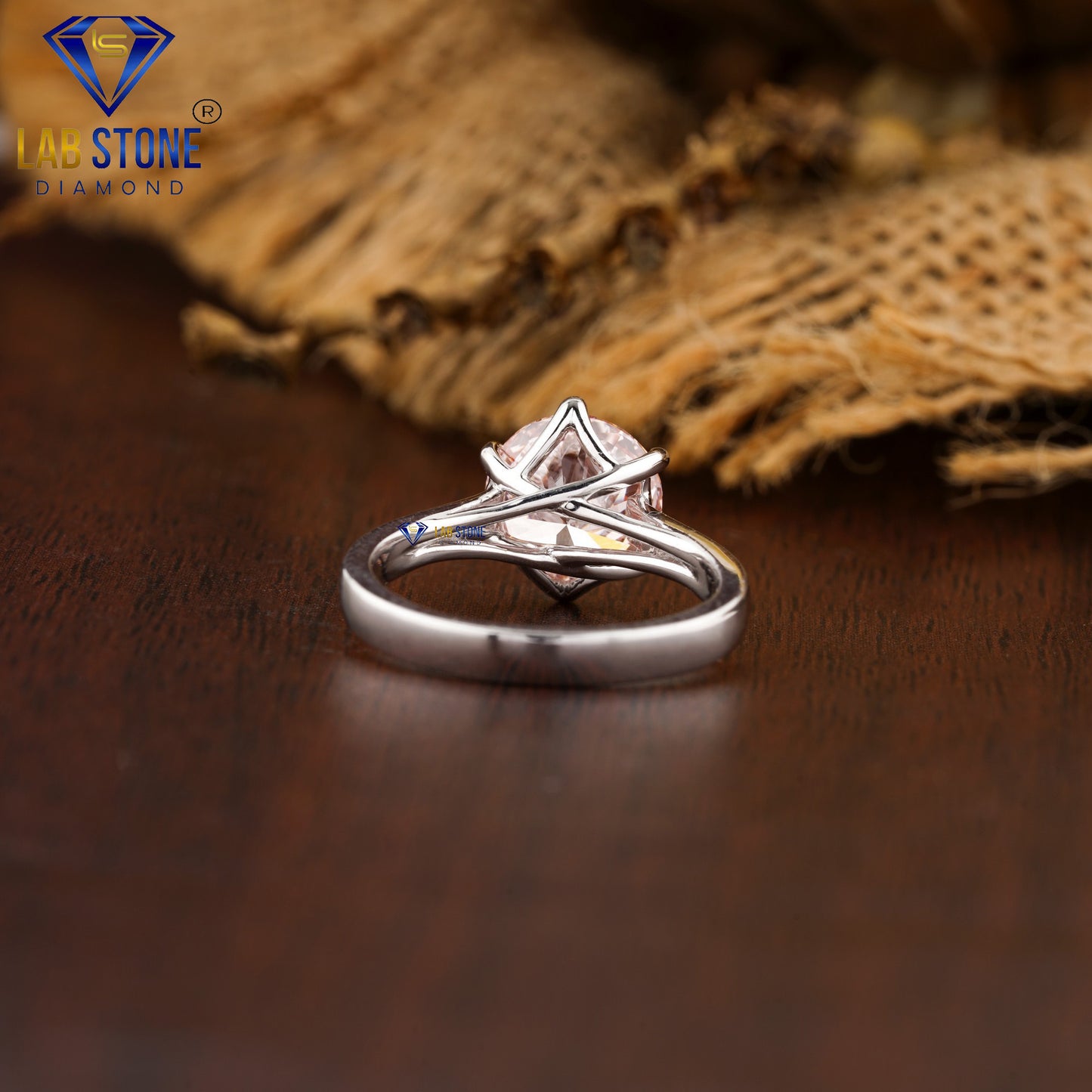 1.90 TDW Fancy Pink Round Diamond Women’s Solitaire Diamond Ring