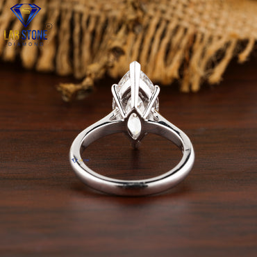 3.08 TDW Marquise Cut Women’s Solitaire Diamond Ring