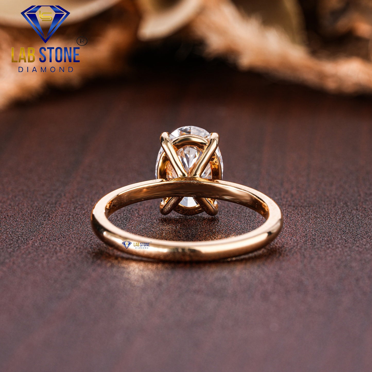 1.90 TDW Oval Cut Women’s Solitaire Diamond Ring