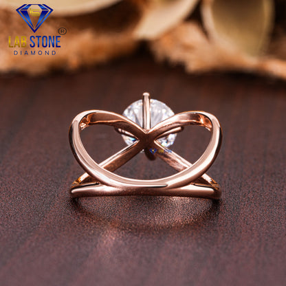 1.65 TDW Round Cut Women’s Split Band Solitaire Diamond Ring