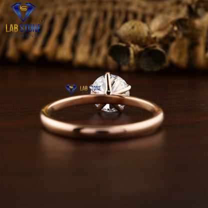 1.00 TDW Round Cut Women’s Diamond Solitaire Ring