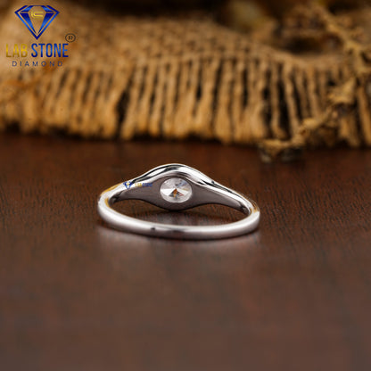0.42 TDW Oval Cut Women’s Solitaire Diamond Ring