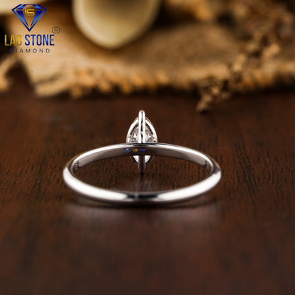0.30 TDW Marquise Cut Women’s Solitaire Diamond Ring