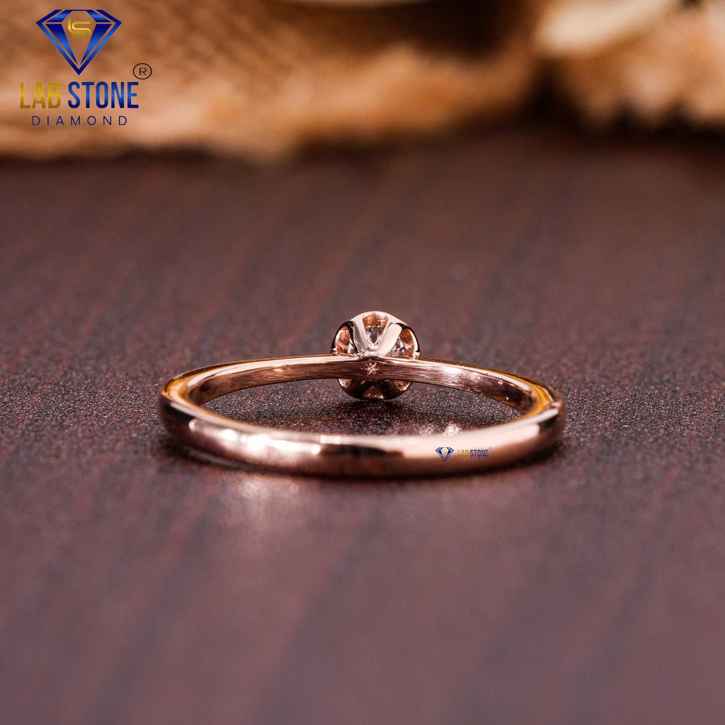 0.12 TDW Round Cut Diamond Women’s Solitaire Ring