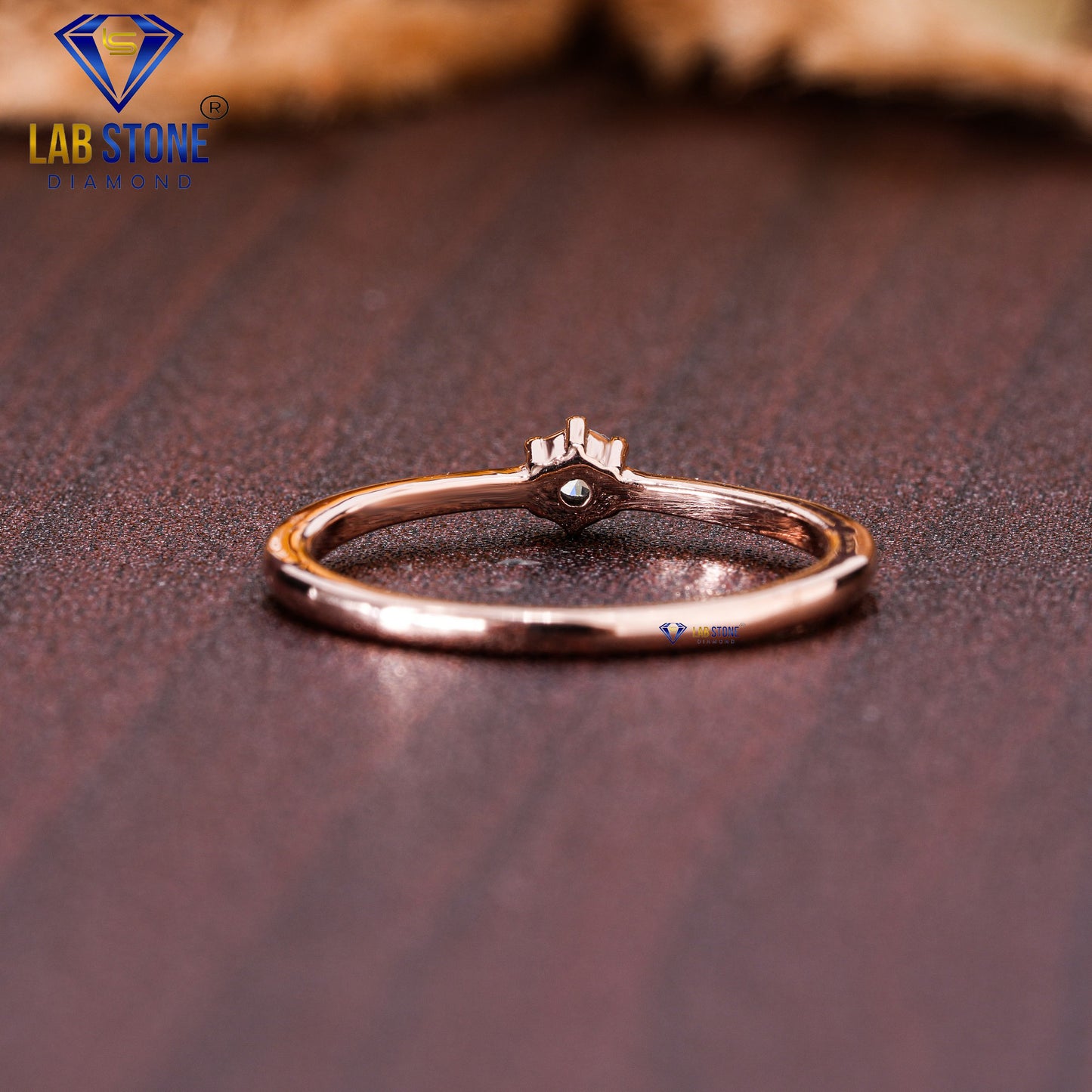 0.08 TDW Round Cut Women’s Solitaire Diamond Ring