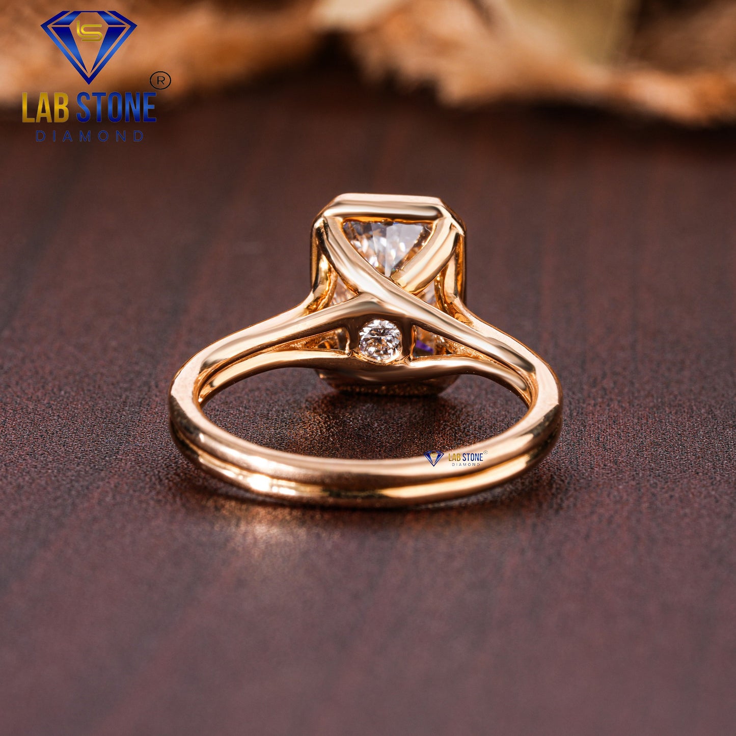 3.40 TDW Radiant & Round Cut Women’s Engagement Diamond Ring