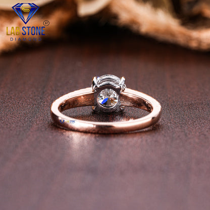 3.54 TDW Round Cut Diamond Women’s Solitaire Ring