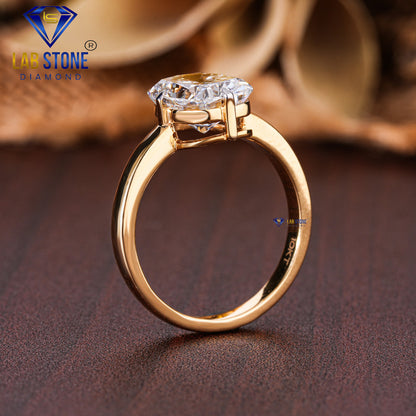 4.08 TDW Cushion cut Diamond Women’s Solitaire Ring