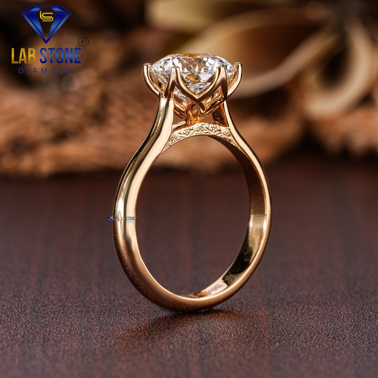 3.00 TDW Portuguese Cut Women’s Solitaire Diamond Ring