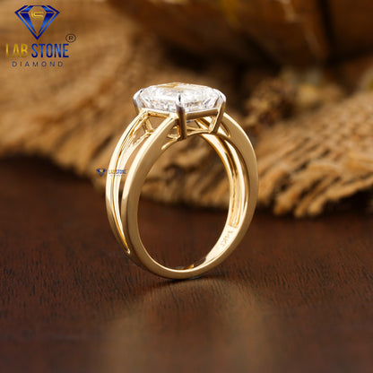 3.00 TDW Emerald Cut Women’s Solitaire Diamond Ring