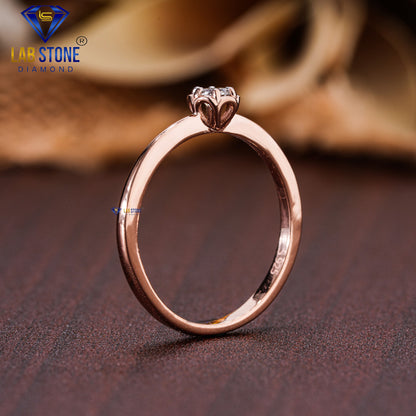 0.12 TDW Round Cut Diamond Women’s Solitaire Ring