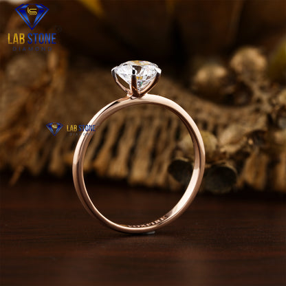 1.00 TDW Round Cut Women’s Diamond Solitaire Ring