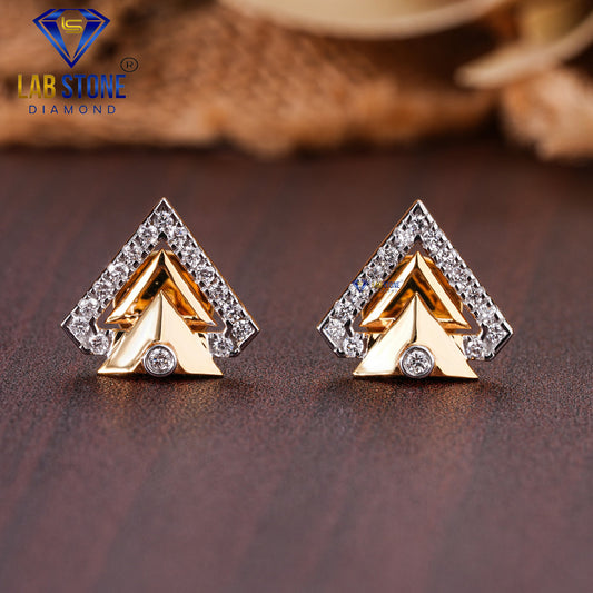 0.21 TDW Round Cut Diamond Stud Earring