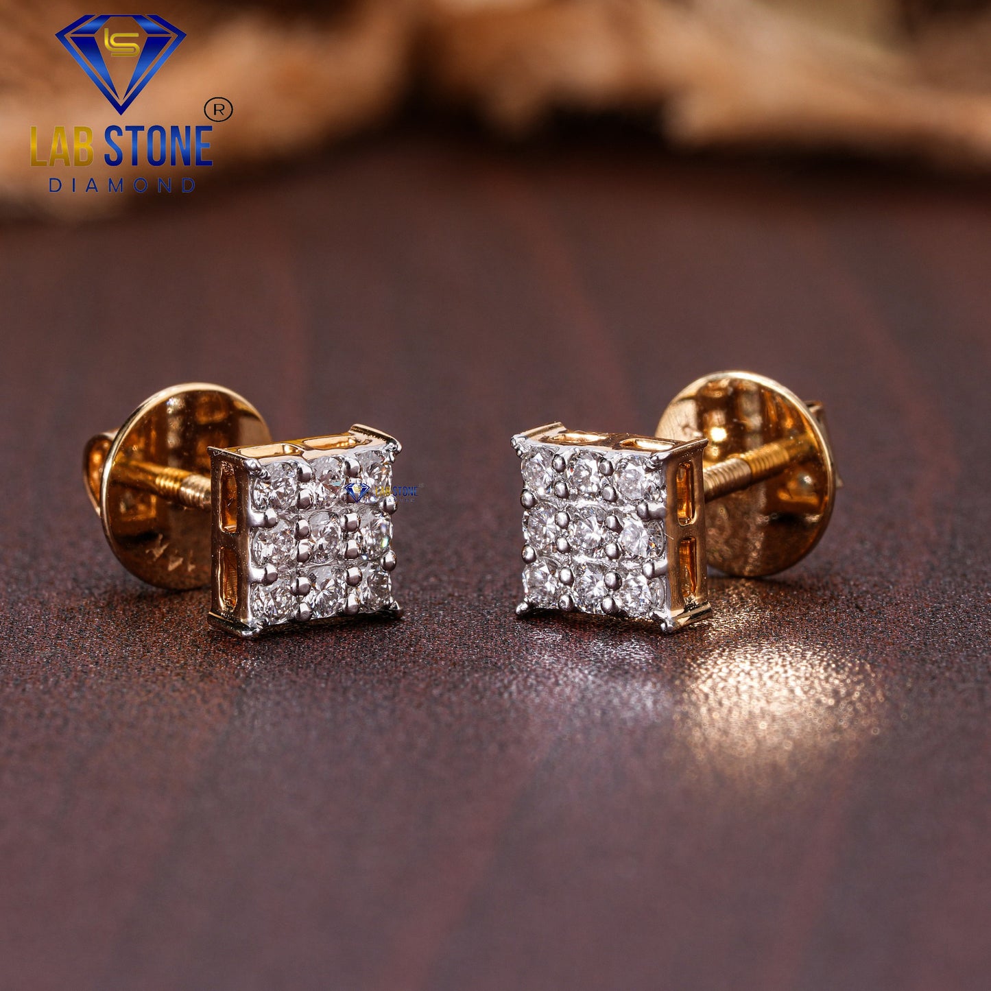 0.36 TDW Round Cut Diamond Stud Earring