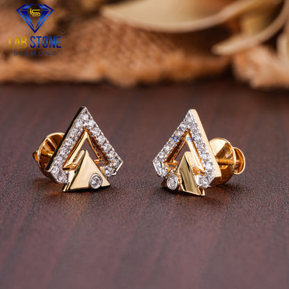 0.21 TDW Round Cut Diamond Stud Earring