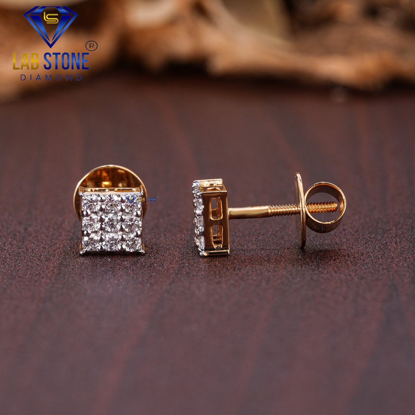 0.36 TDW Round Cut Diamond Stud Earring