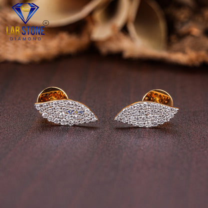 0.49 TDW Round Cut Diamond Stud Earring