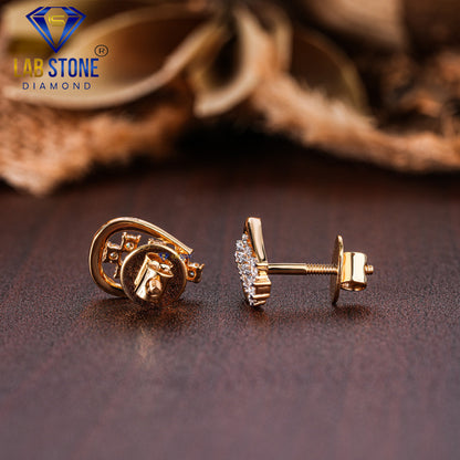 0.36 TDW Round Cut Diamond Stud Earring