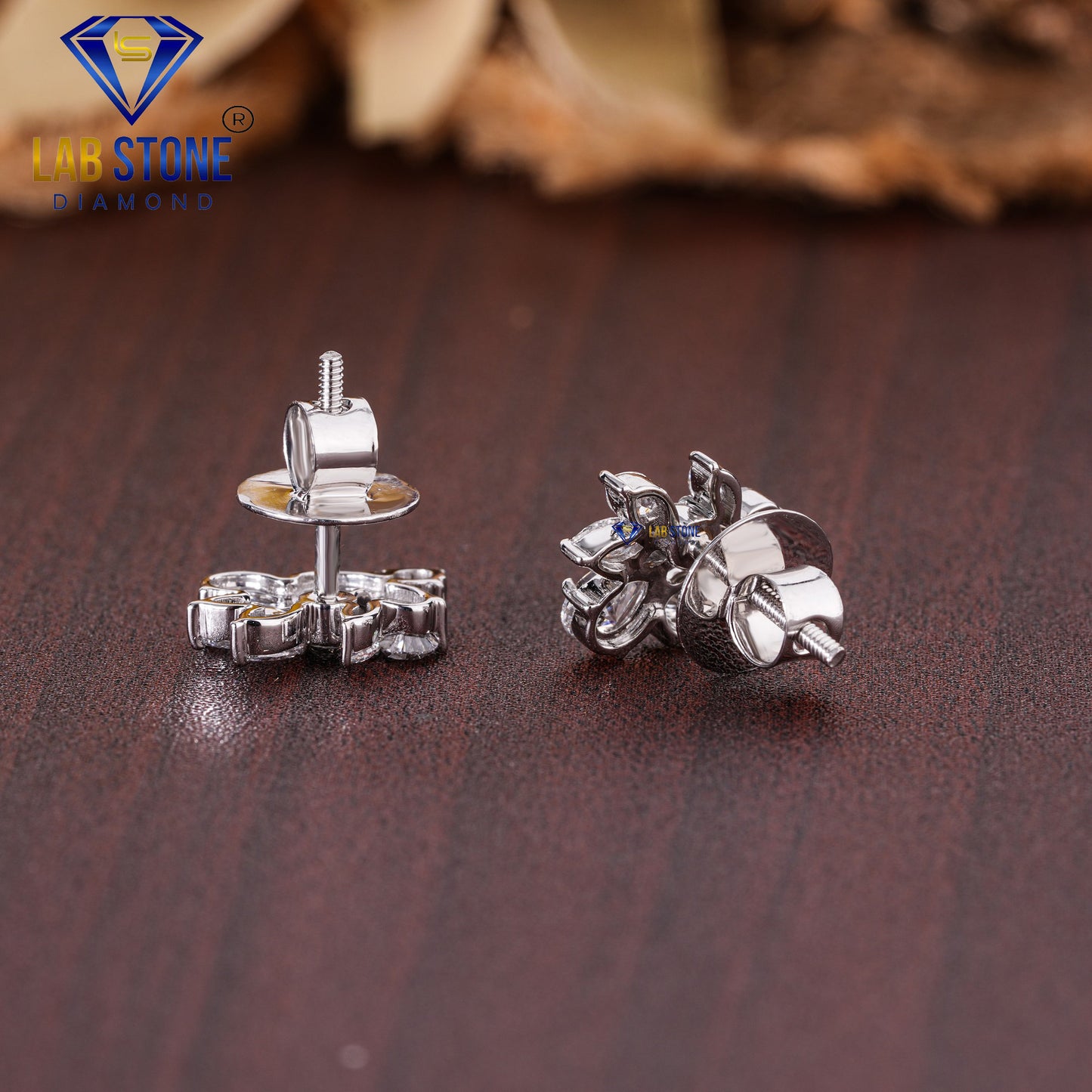 1.11 TDW Pear, Oval, Marquise & Round Cut Diamond Stud Earring