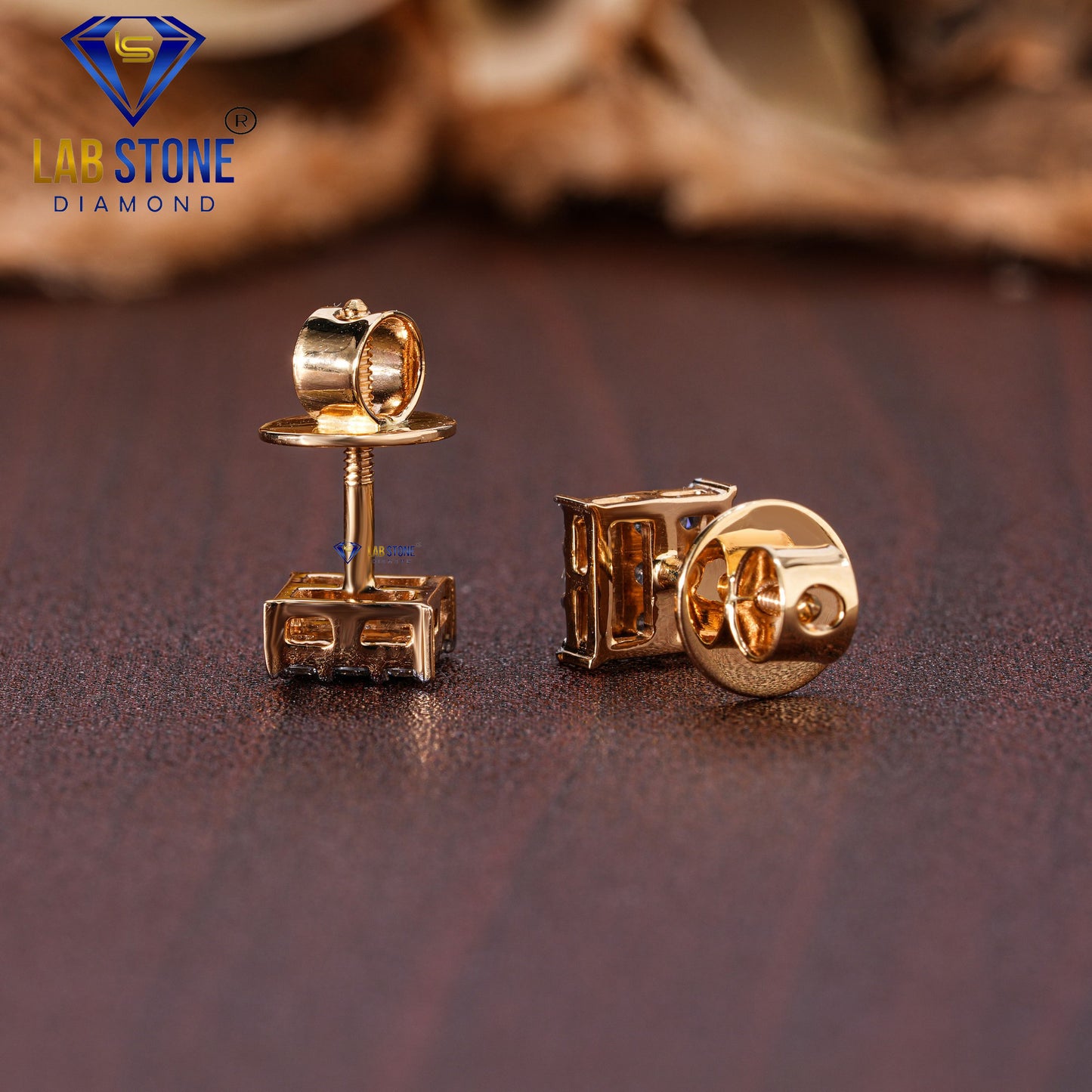 0.36 TDW Round Cut Diamond Stud Earring