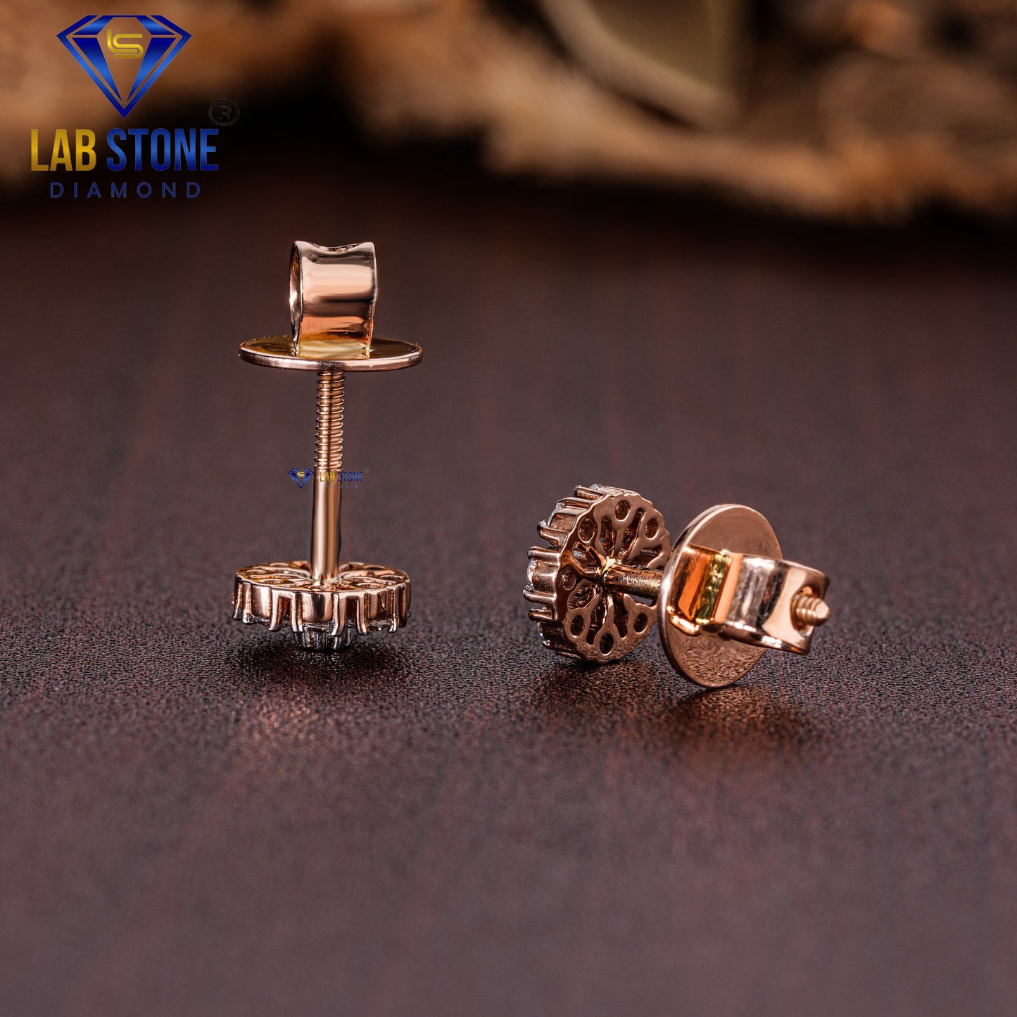 0.32 TDW Round Cut Diamond Stud Earring