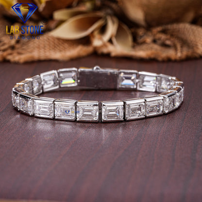 38.50 TDW Emerald Cut Daimond  Tennis Bracelet