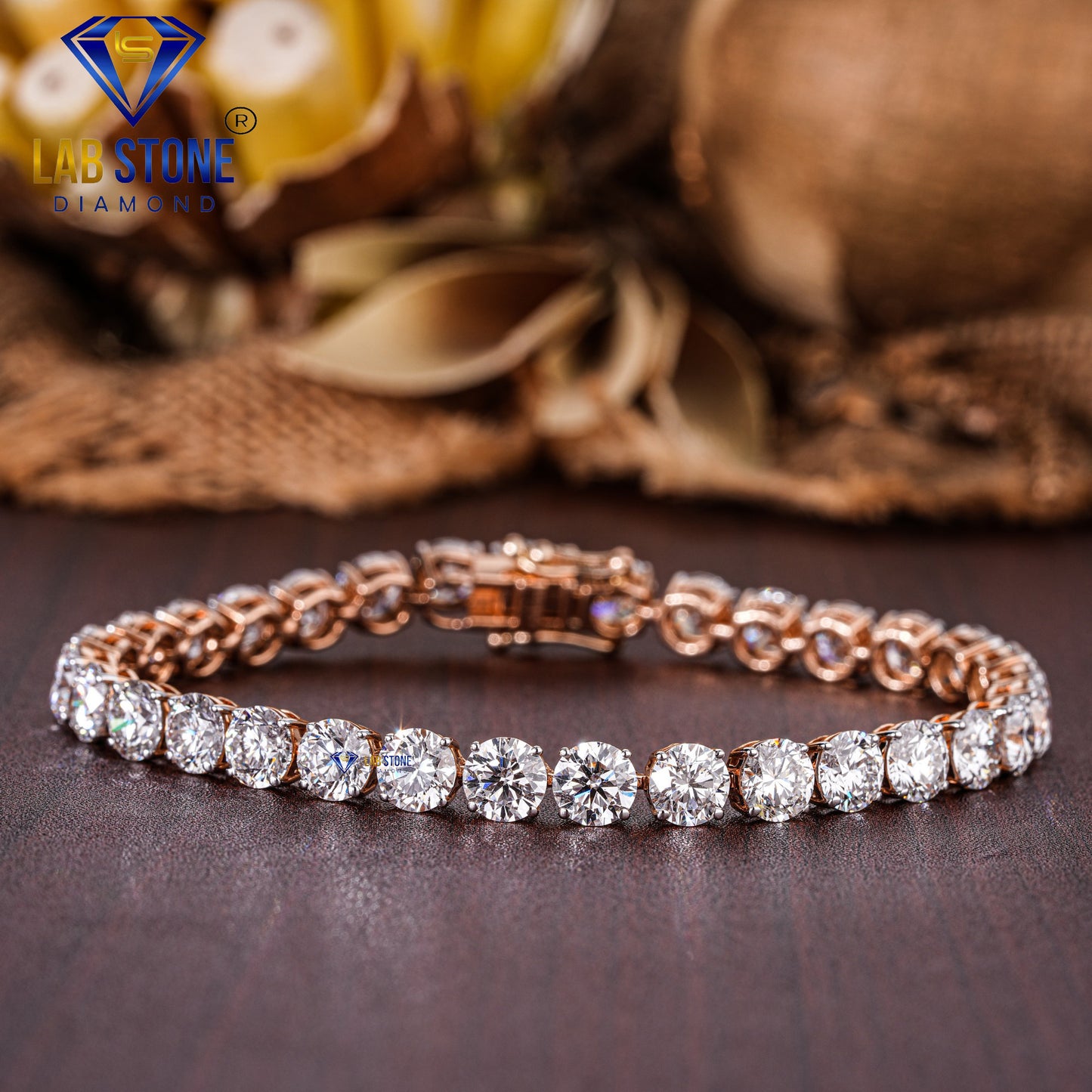 12.00 TDW Round Cut Diamond Tennis Bracelet