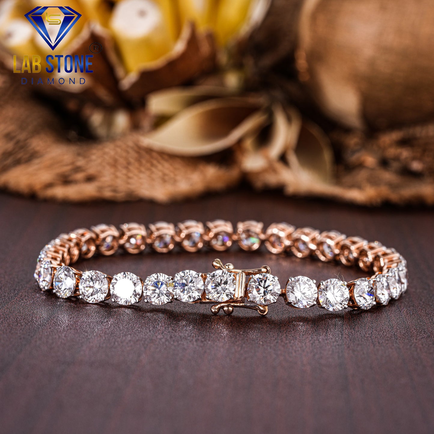 12.00 TDW Round Cut Diamond Tennis Bracelet