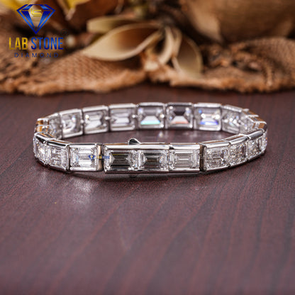 38.50 TDW Emerald Cut Daimond  Tennis Bracelet