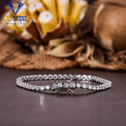 1.82 TDW Round Cut Diamond Tennis Bracelet