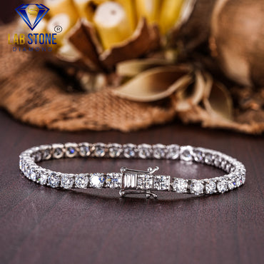 3.56 TDW Round Cut Diamond Tennis Bracelet