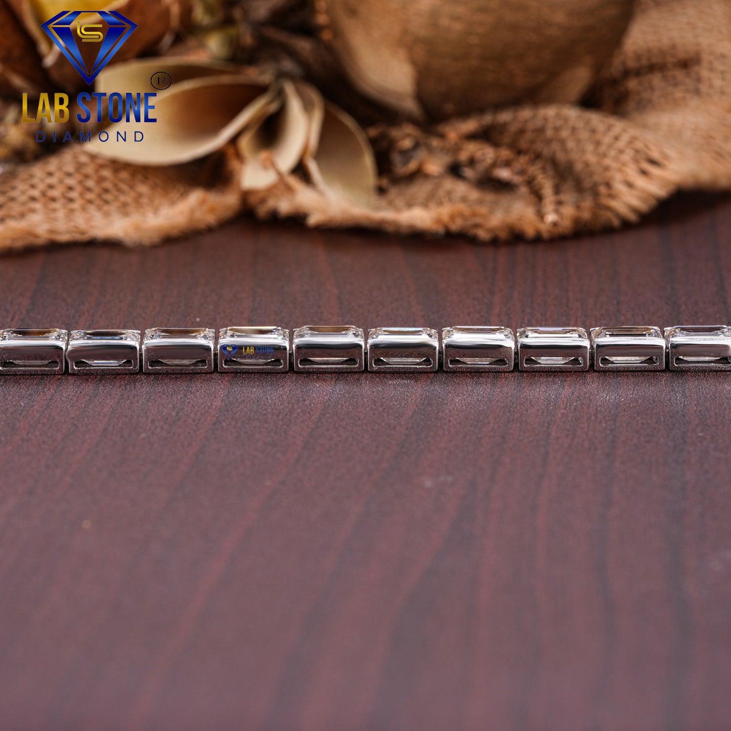 38.50 TDW Emerald Cut Daimond  Tennis Bracelet