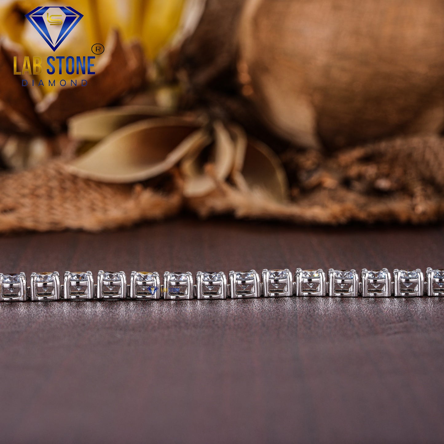 4.42 TDW Round Cut Diamond Tennis Bracelet