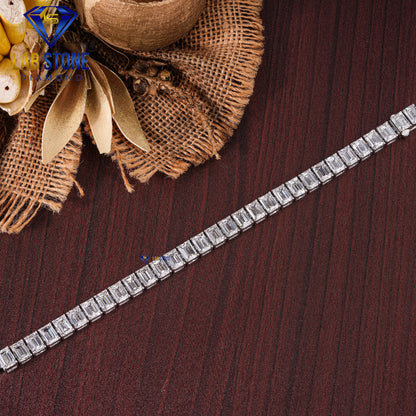 30.41 TDW Emerald Cut Diamond Tennis Bracelet