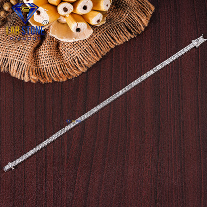 7.08 TDW Princess Cut Diamond Tennis Bracelet
