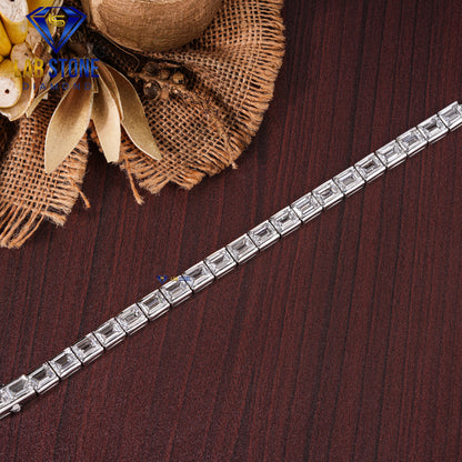 38.50 TDW Emerald Cut Daimond  Tennis Bracelet