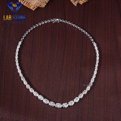 24.30 TDW Oval Cut Diamond Women’s Tennis Necklace