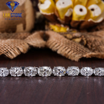 24.30 TDW Oval Cut Diamond Women’s Tennis Necklace