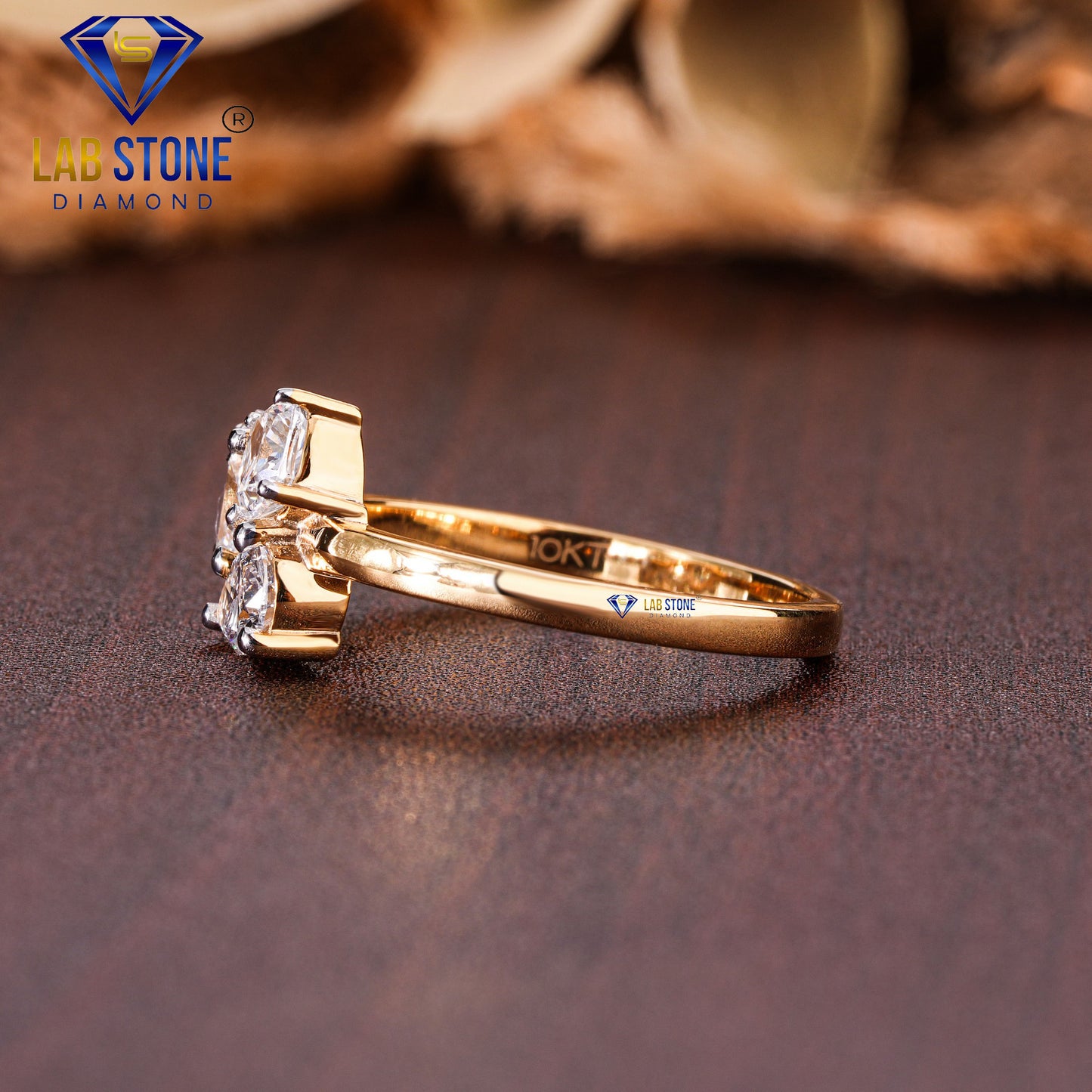 1.24 TDW Pear, Cushion & Oval Cut Women’s Three Stone Diamond Ring