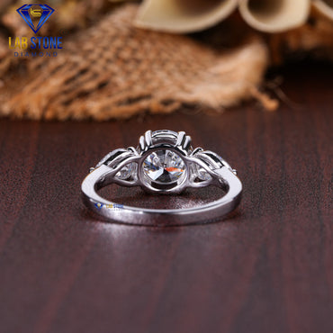 Round & Pear Cut Diamond Three Stone Ring 2.46 TDW